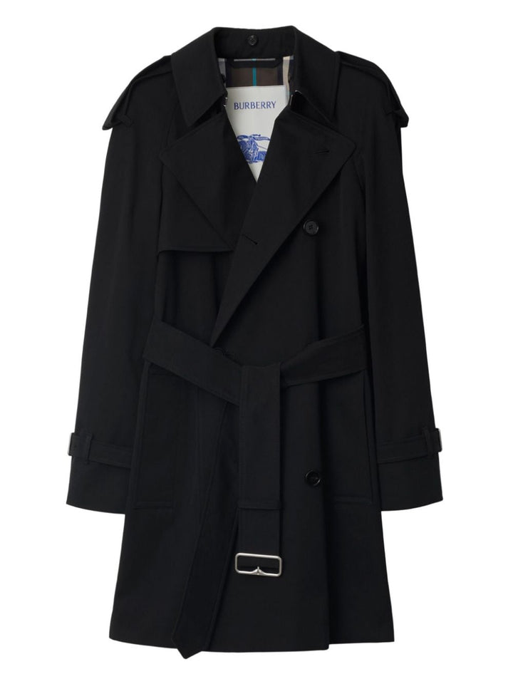 Burberry Gabardine Coats Black