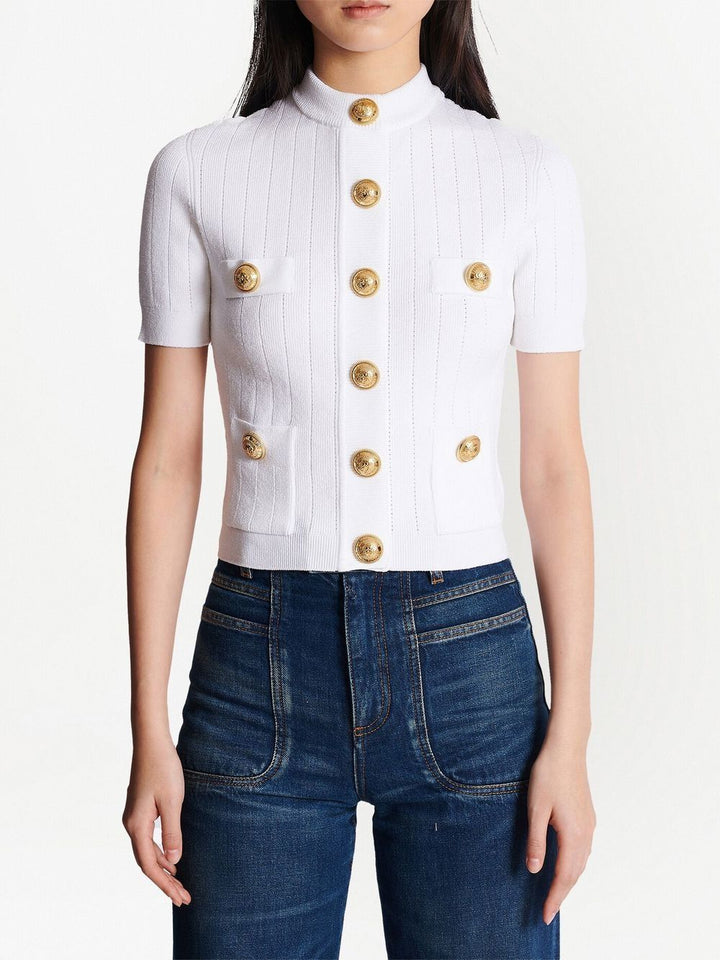 Balmain Knit Button Sweater