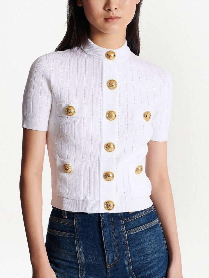 Balmain Knit Button Sweater