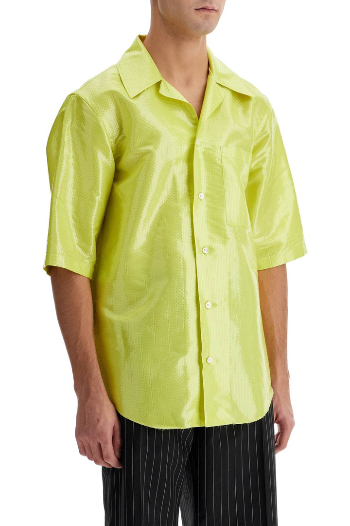 Alexander Mcqueen short-sleeved canvas tarp shirt.