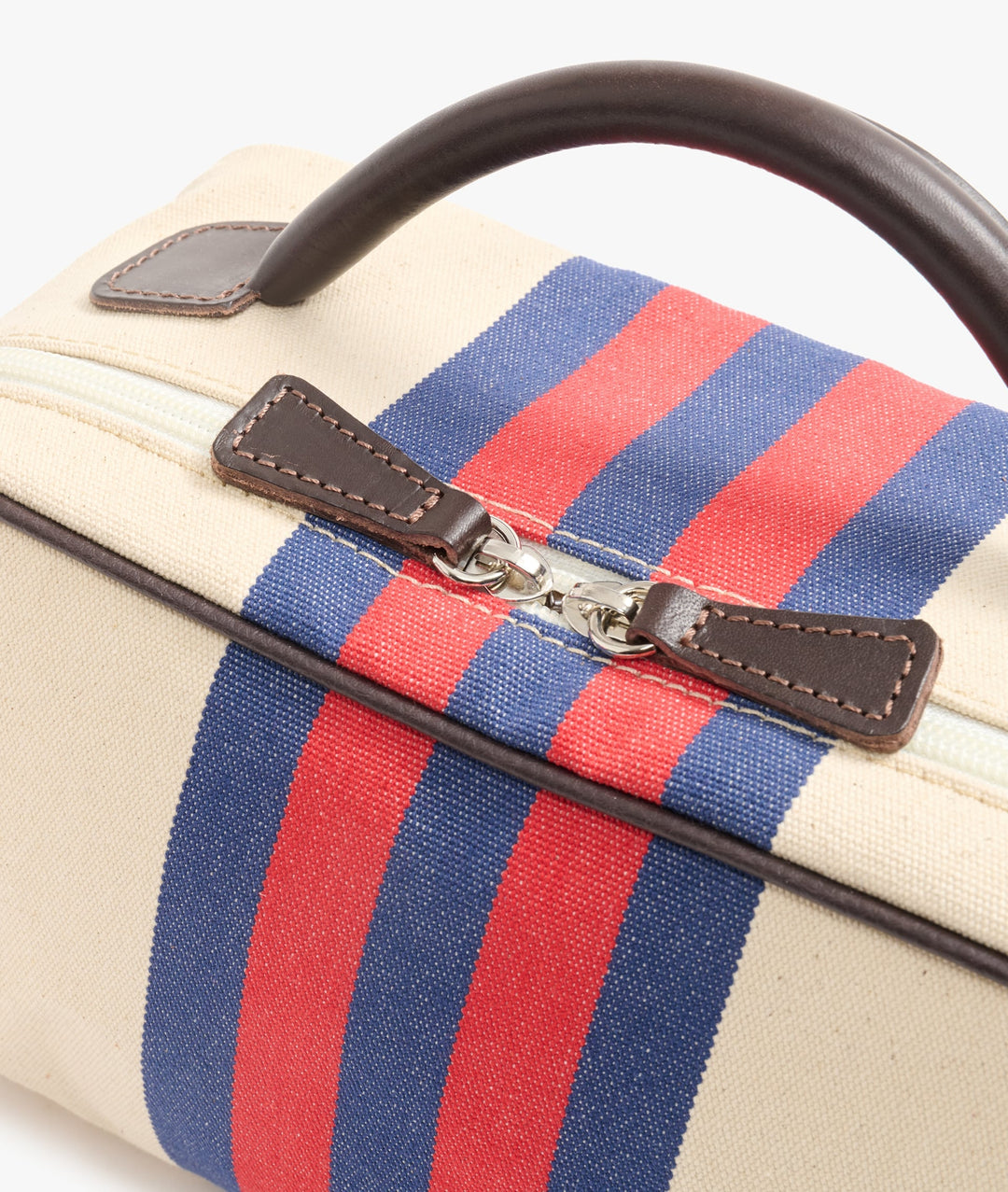 My Style Bags Berkeley Rugby Toiletry Travel Bag Cream Red/Blue Stripes For Men