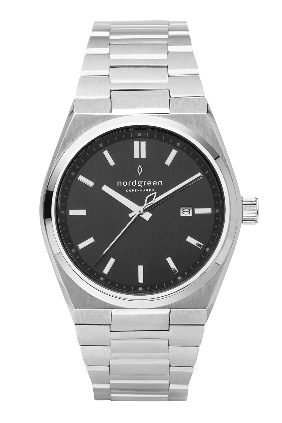 Nordgreen Succession 41mm Black Dial Stainless Steel Strap Watch