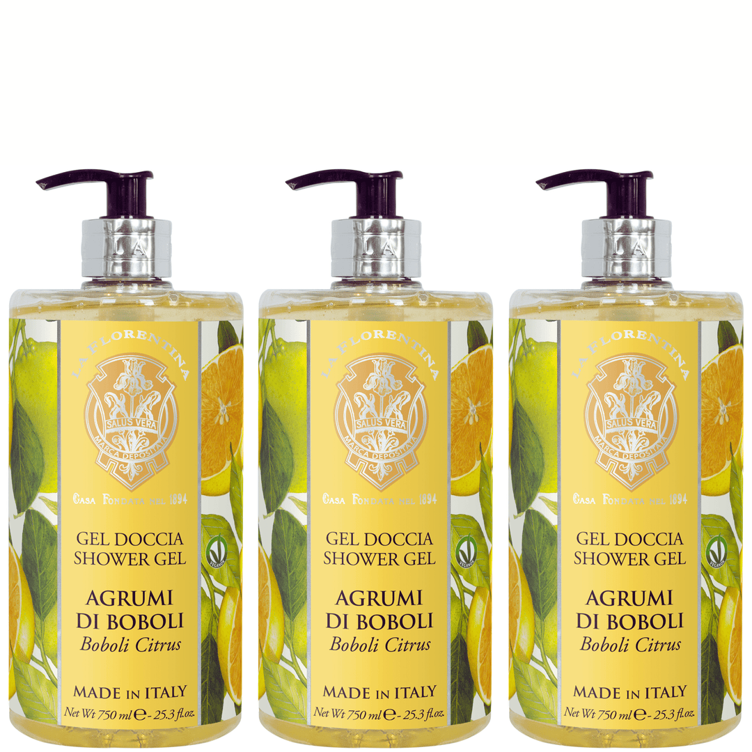 La Florentina Bath Foam & Shower Gel La Florentina Boboli Citrus Shower Gel 750ml Set of 3pcs Brand