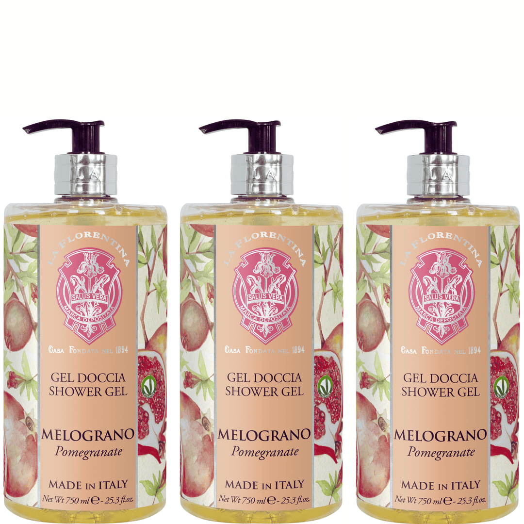 La Florentina Bath Foam & Shower Gel La Florentina Pomegranate Shower Gel 750ml Set of 3pcs Brand