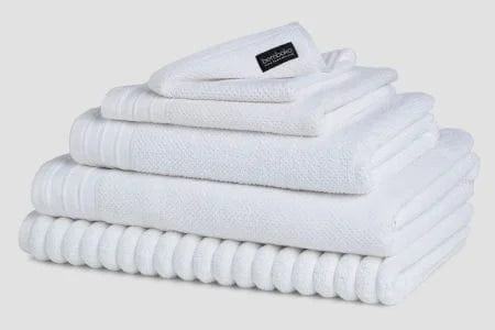 Bemboka Bath Towels Bemboka Pure Cotton Bath Towel - Jacquard White Brand