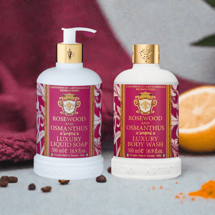 Saponificio Artigianale Fiorentino Body and Hand Wash Bundles Saponificio Artigianale Fiorentino Rosewood & Osmanthus Body & Hand Wash Set Brand