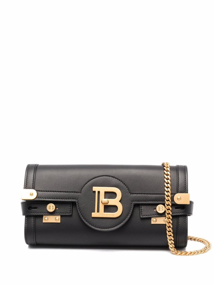 Balmain Clutches UNI Balmain Leather Chain-Link Bag Balmain Leather Chain-Link Shoulder Bag Black Brand