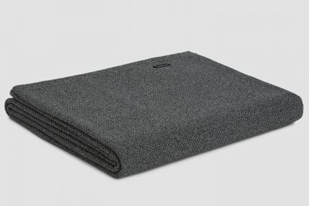 Bemboka Cotton Blankets Super King 220x280 Marl Grey Bemboka Moss Stitch Cotton Blankets  Pre-Shrunk Brand