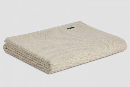 Bemboka Cotton Blankets Super King 220x280 Sand Bemboka Moss Stitch Cotton Blankets  Pre-Shrunk Brand