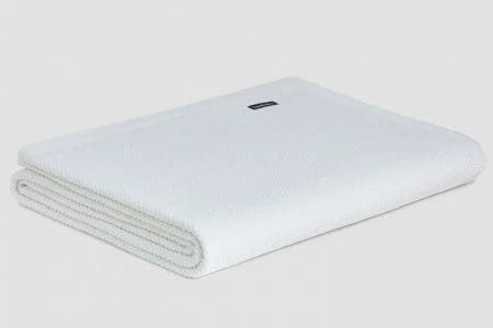 Bemboka Cotton Blankets Super King 220x280 White Bemboka Moss Stitch Cotton Blankets  Pre-Shrunk Brand