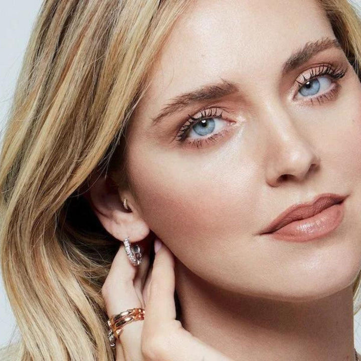 Chiara Ferragni Earrings Chiara Ferragni Diamond Heart White Heart Big Hoop Earrings Brand