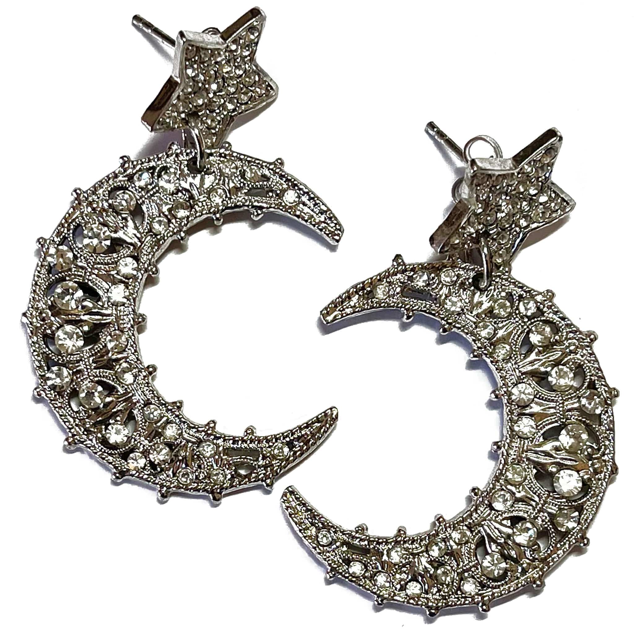 Swarovski star moon on sale earrings