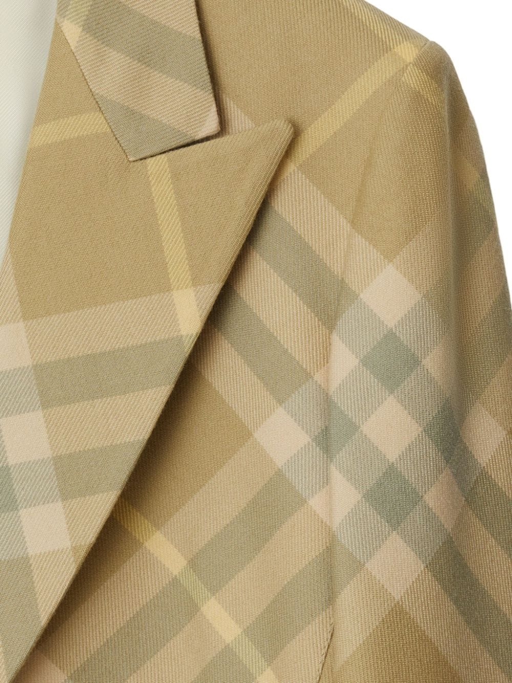 Burberry Jackets 6 Burberry Jackets Beige Burberry Jackets Beige Light Olive Green Plaid Wool Blaze With Peak Lapels, Tailored Cut Brand