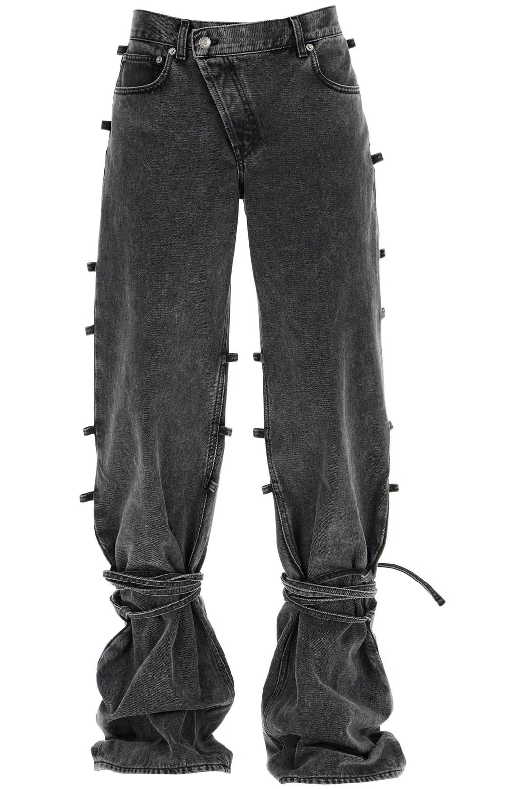 Alexander Mcqueen Jeans 50 Alexander Mcqueen Baggy Jeans with Knotted Detail for Men Alexander Mcqueen Baggy Jeans with Knotted Detail for Men Brand