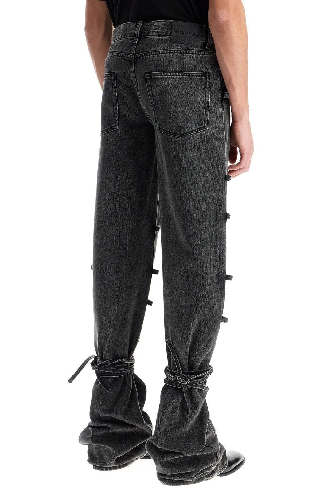 Alexander Mcqueen Jeans 50 Alexander Mcqueen Baggy Jeans with Knotted Detail for Men Alexander Mcqueen Baggy Jeans with Knotted Detail for Men Brand