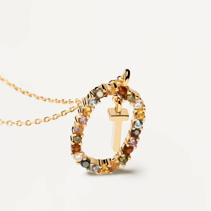 PDPaola Necklace PDPaola Letter 18k Gold Necklace T Brand