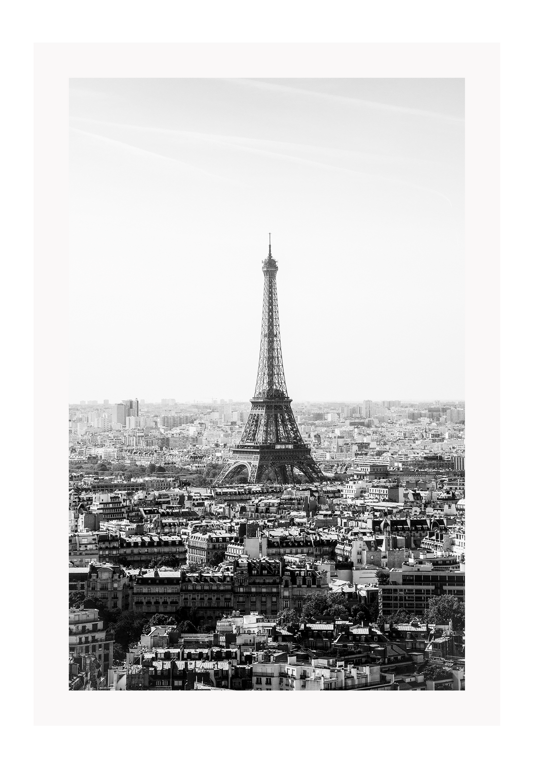 Canvas Print 60x90cm / Unframed Eiffel B&W Eiffel B&W Wall Art : Ready to hang framed artwork. Brand