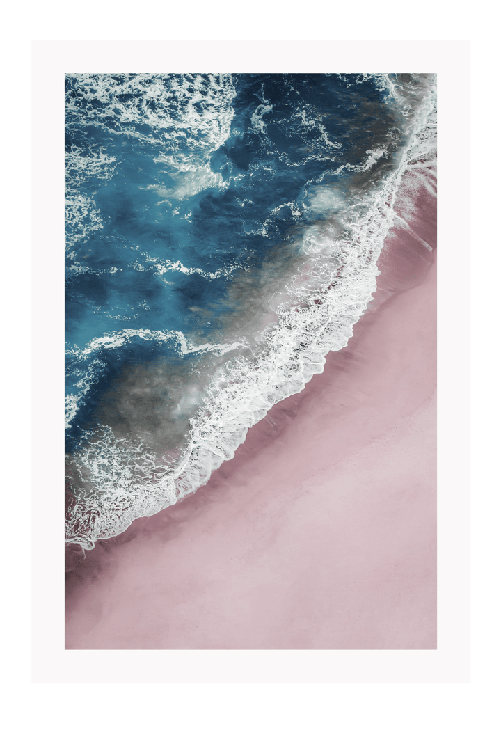 Canvas Print 60x90cm / Unframed Pink Beach Pink Beach Wall Art : Ready to hang framed artwork. Brand