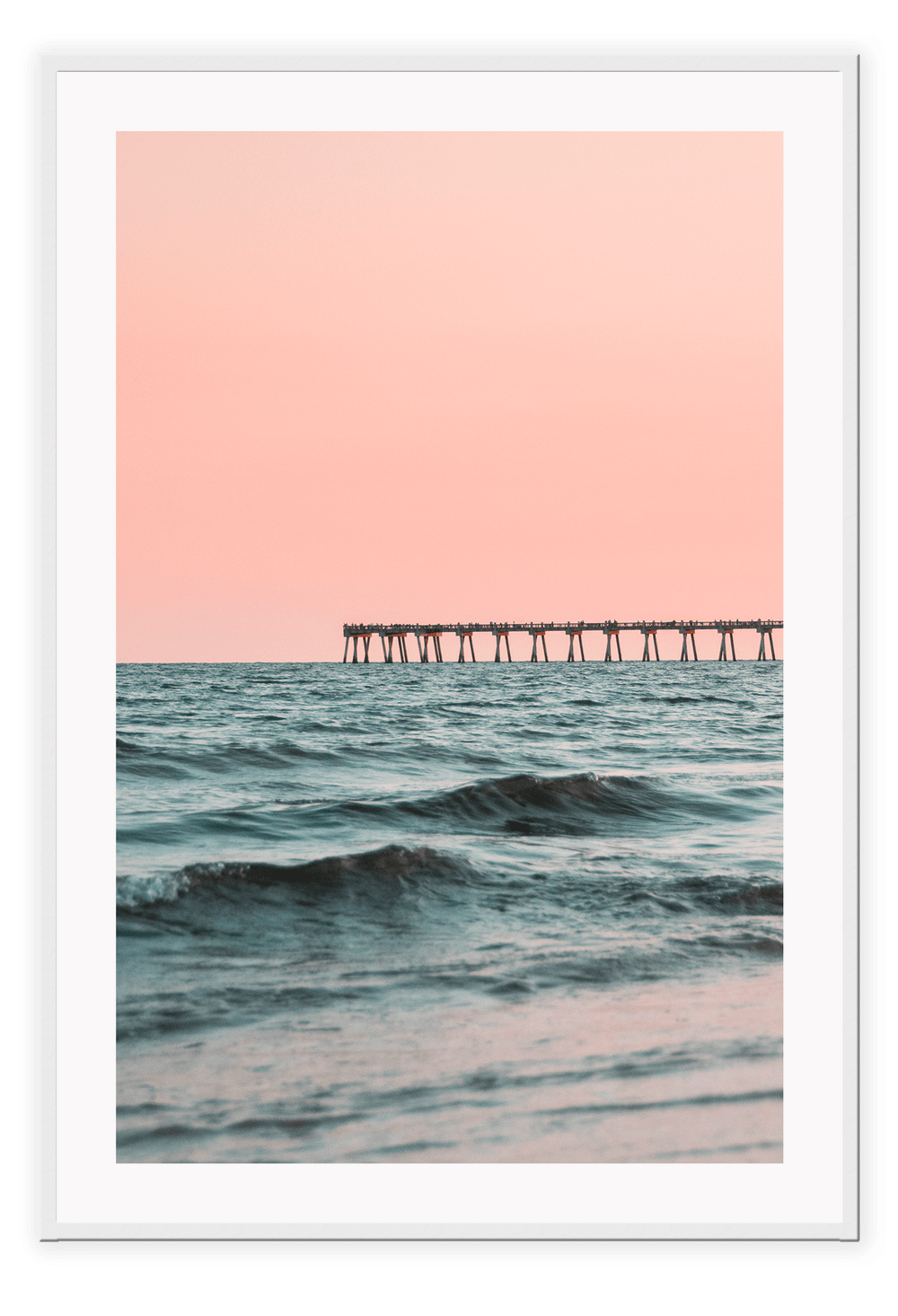 Canvas Print 50x70cm / White Pink Sky Pink Sky Wall Art : Ready to hang framed artwork. Brand
