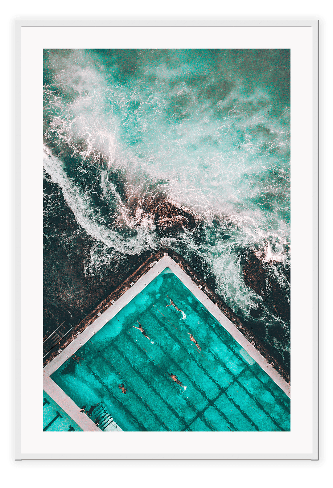 Canvas Print 50x70cm / White Summer in Bondi Summer in Bondi Wall Art : Ready to hang framed artwork. Brand