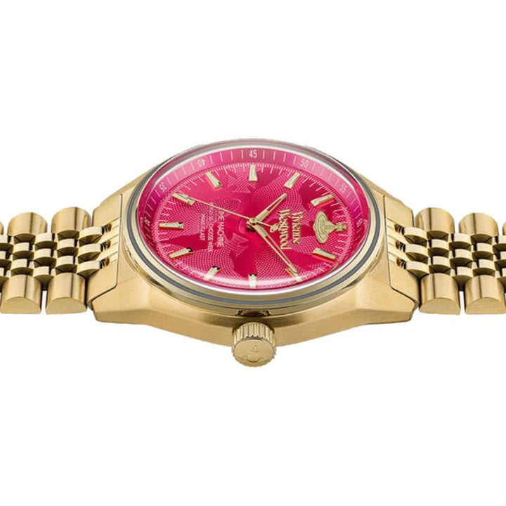 Vivienne Westwood Quartz Watches Vivienne Westwood Lady Sydenham 39mm Gold & Pink Watch Brand