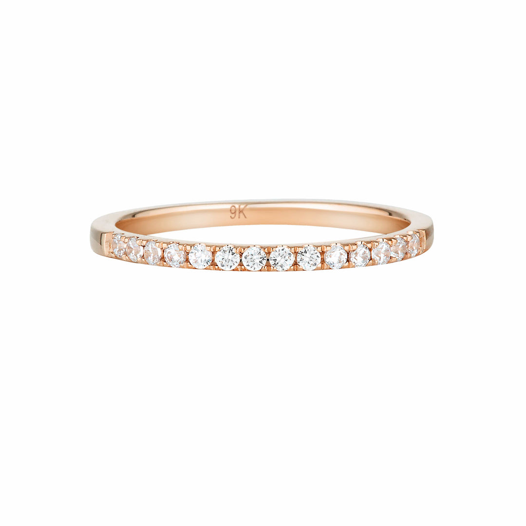 Georgini Ring 6 Georgini Gold Round Brilliant Cut Moissanite Wedding Band In 9ct Rose Gold Georgini Gold Round Brilliant Cut Moissanite Wedding Band In 9ct Rose Gold Brand