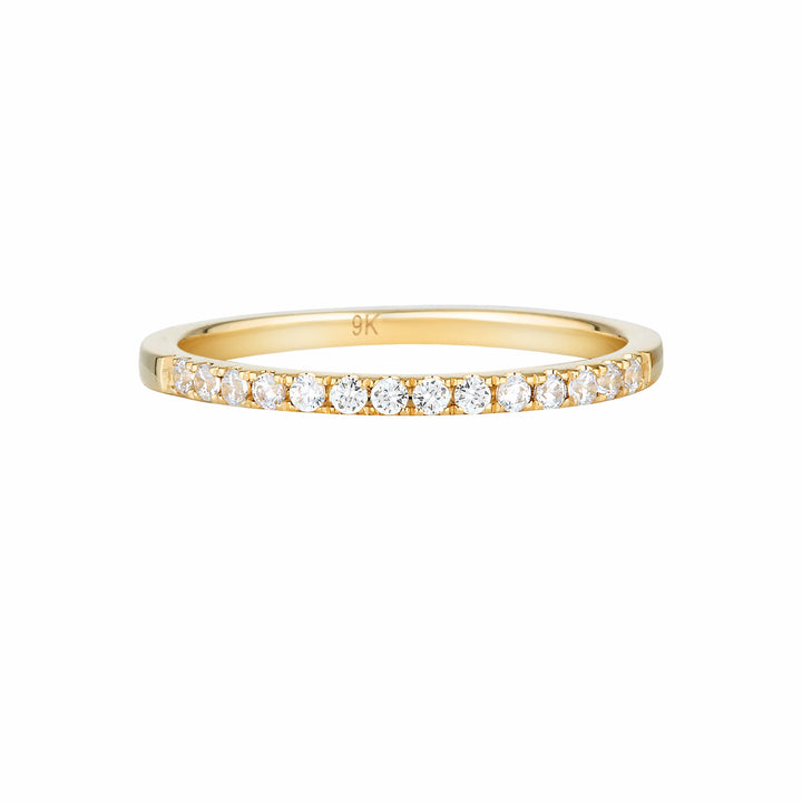 Georgini Ring Georgini Gold Round Brilliant Cut Moissanite Wedding Band In 9ct Yellow Gold Georgini Gold Round Brilliant Cut Moissanite Wedding Band In 9ct Yellow Gold Brand