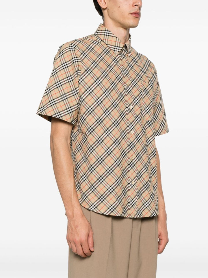 Burberry Shirts XL Burberry Shirt Beige Burberry light brown short-sleeve shirt with button-down collar. Brand