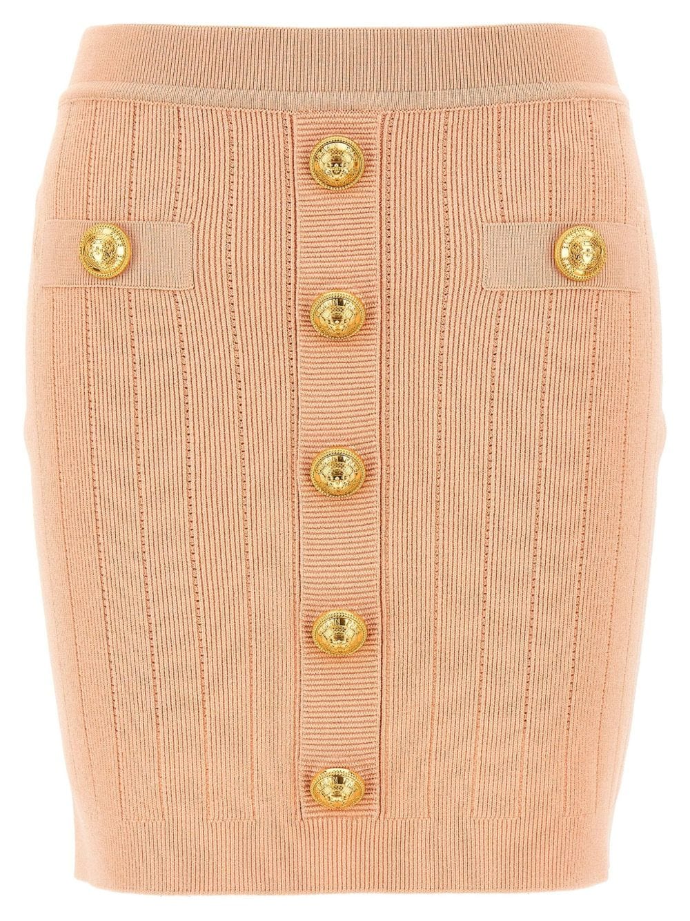 Balmain Skirts Balmain Skirts Powder Balmain Elegant pink skirt with ribbed waistband, faux pocket, and rear zip. Brand