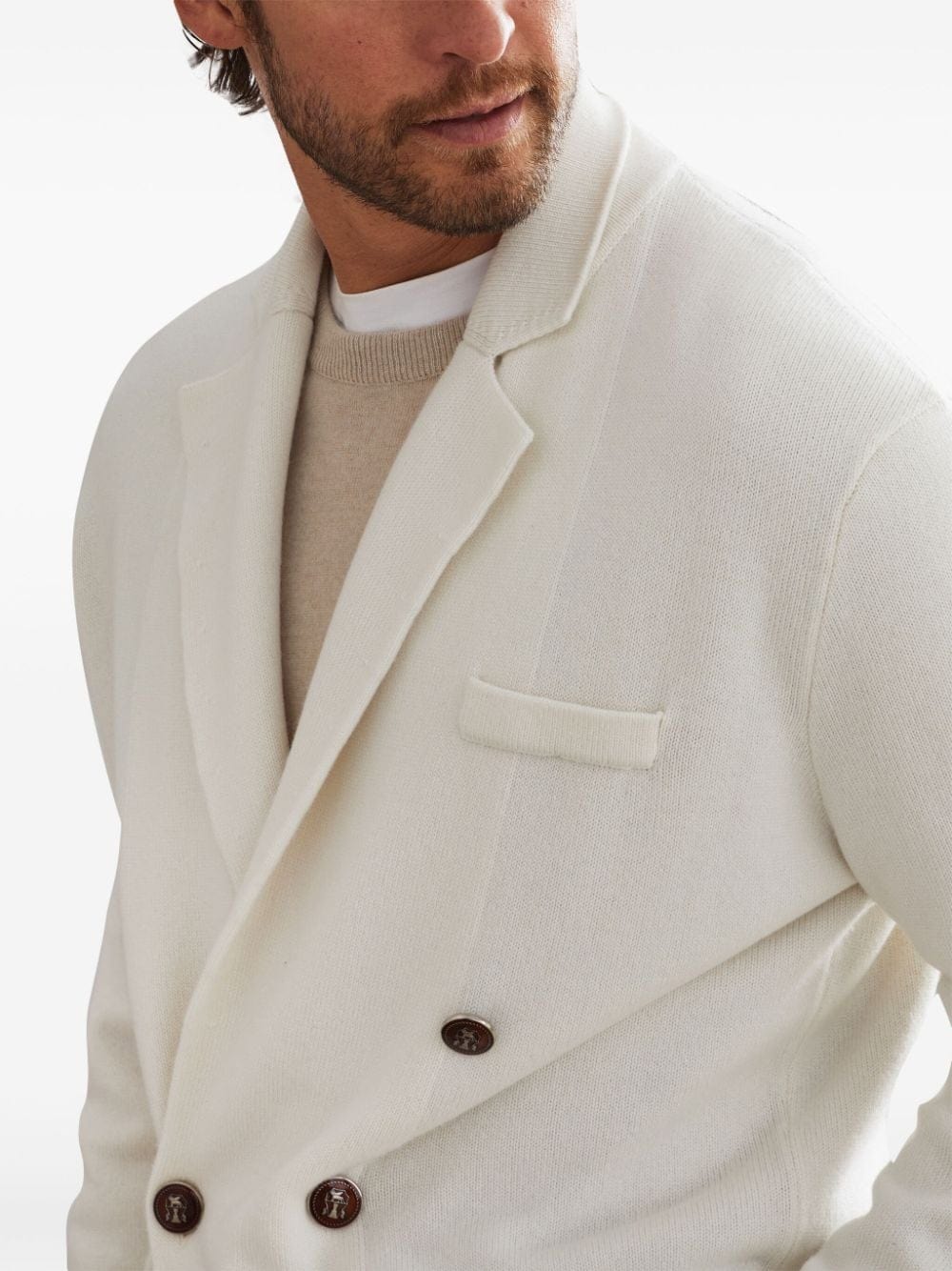 Brunello Cucinelli Topwear Brunello Cucinelli Sweaters Cream Brunello Cucinelli Sweaters Cream Brand