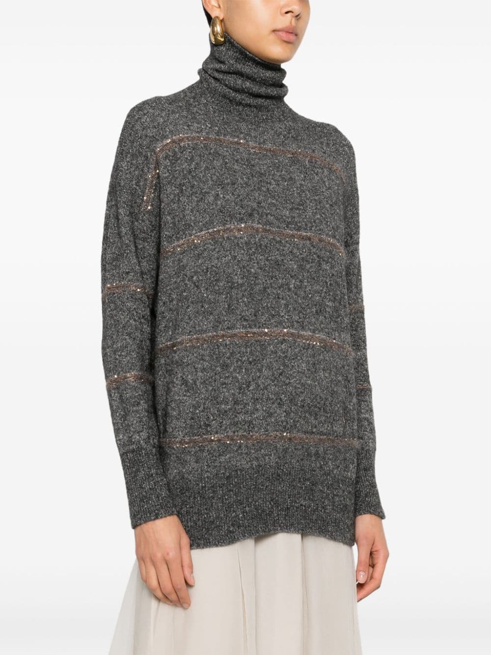 Brunello Cucinelli Topwear Brunello Cucinelli Sweaters Grey Brunello Cucinelli Sweaters Grey Brand