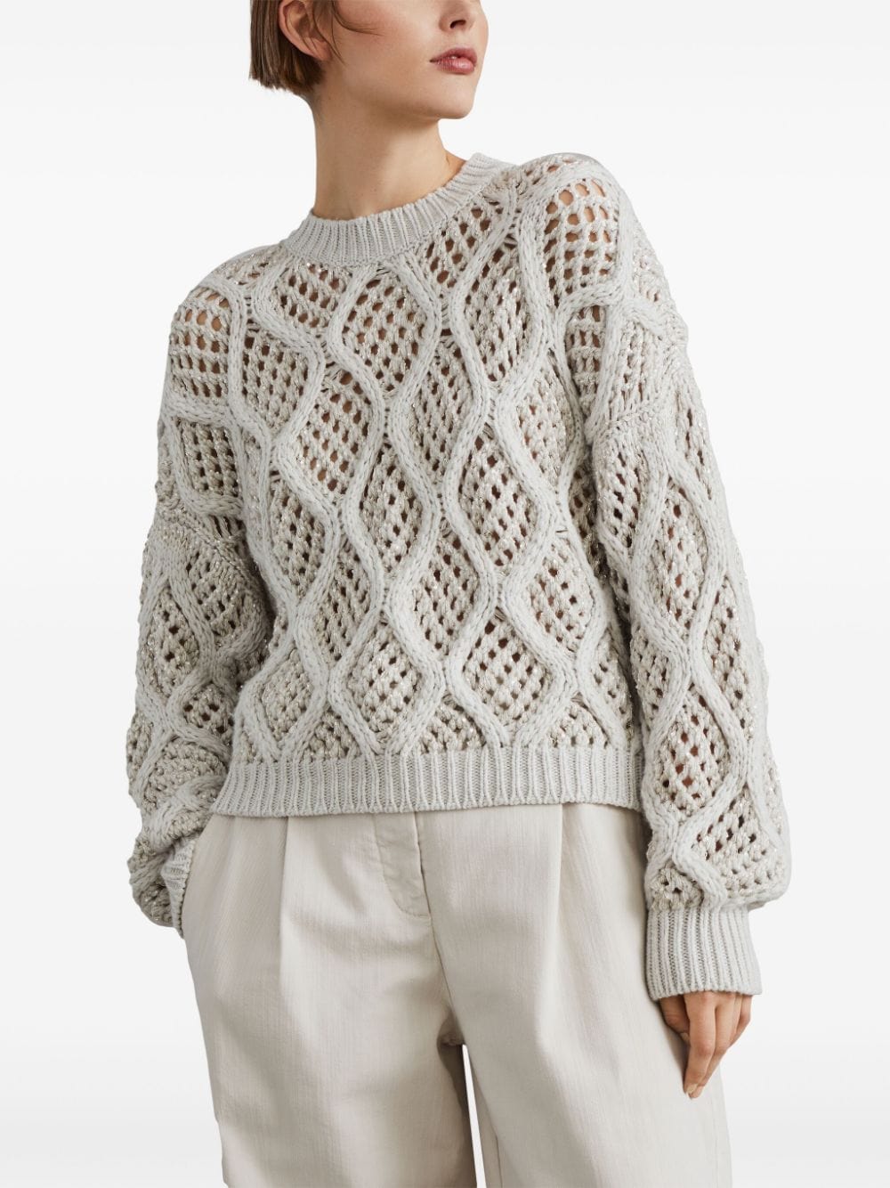 Brunello Cucinelli Topwear M Brunello Cucinelli Sweaters White Brunello Cucinelli Sweaters White Brand