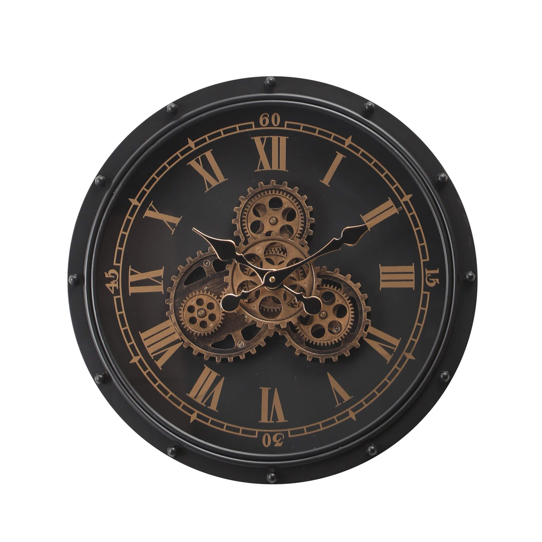 Chilli Wall Clock Gregor Round Moving Cogs Wall Clock Brand