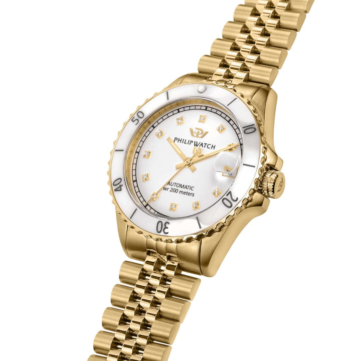 Philip Watch Watch Philip Watch Caribe Gold Ladies Automatic Swiss Made Diving Timepiece Brand